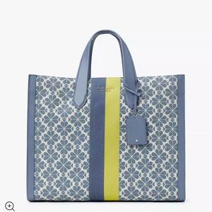 Spade Flower Jacquard Stripe Manhattan Large Tote